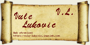 Vule Luković vizit kartica